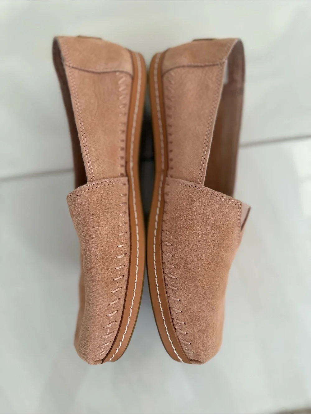 TOMS Women’s Alpargata Leather Wrap Classics – Size 8.5 – Sand Pink Suede – NWOT